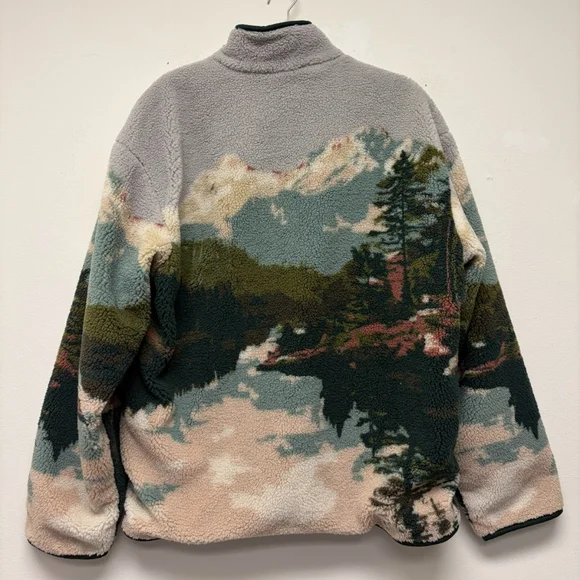 Adult Jacket Faux-shearling Size Small #227 - Picture 2 of 8